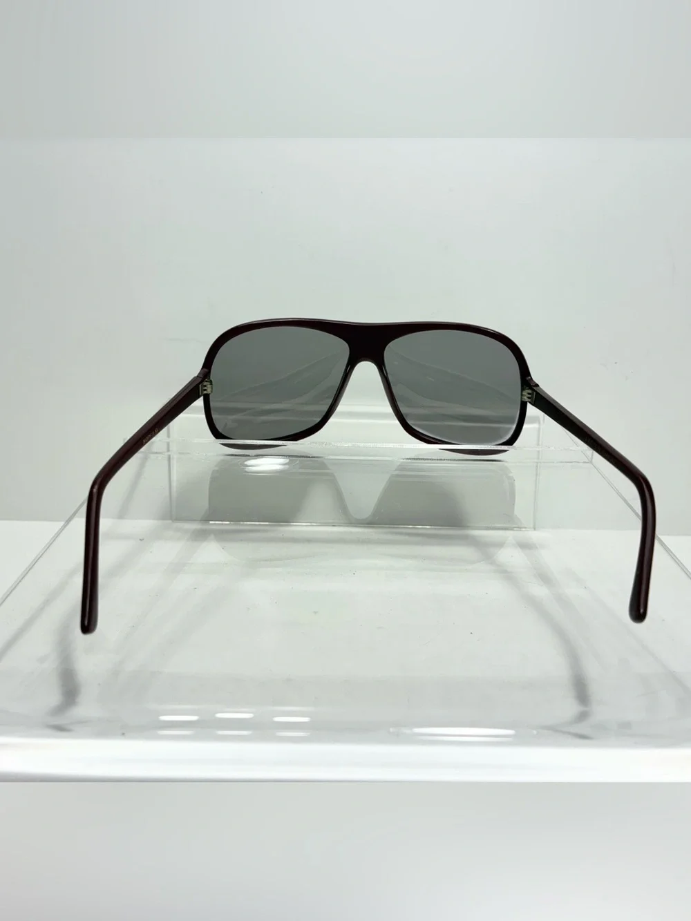 70s 80s Foster Grant Burgundy Plastic Frame Oversized Men’s Sunglasses Vintage